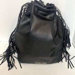 Black faux leather backpack OS (one size) from VICTORIA SECRET